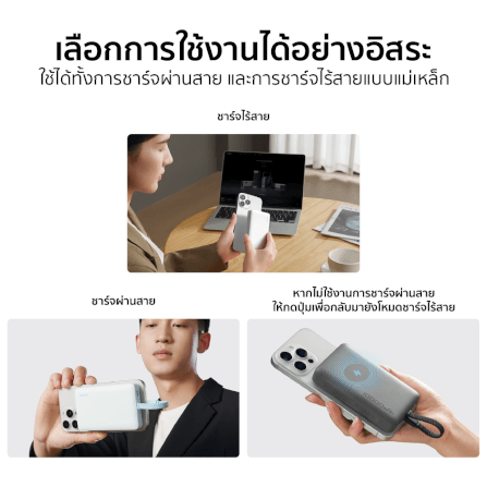 แบตเตอร์รี่สำรอง CUKTECH AURA WPB100L สีดำ 10000 MAH (รองรับเทคโนโลยีชาร์จไร้สาย)_5